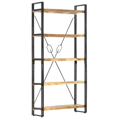 5-Tier Bookcase 90x30x180 cm Solid Mango Wood