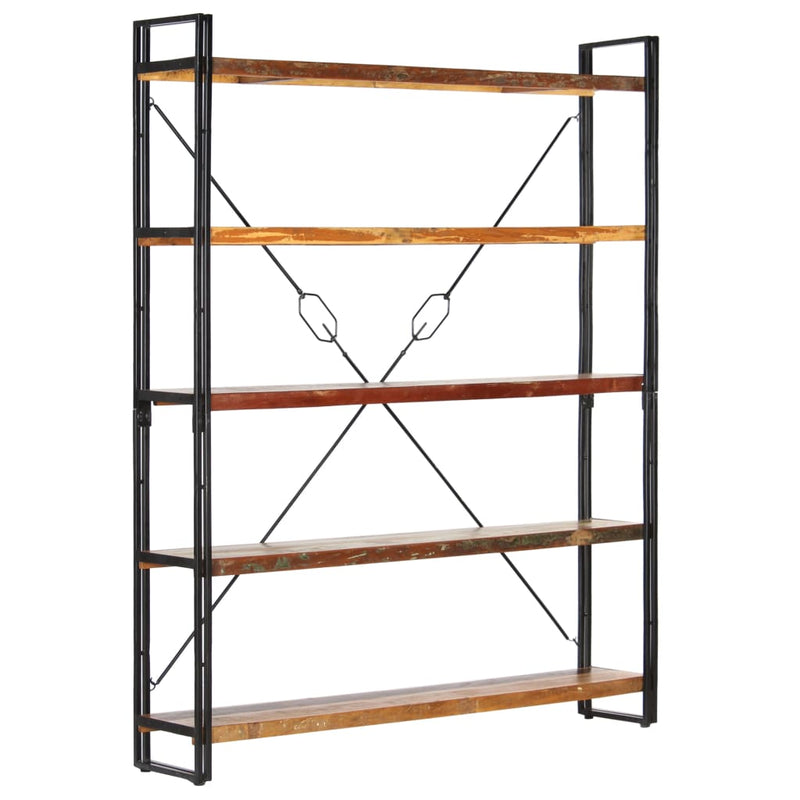 5-Tier Bookcase 140x30x180 cm Solid Reclaimed Wood