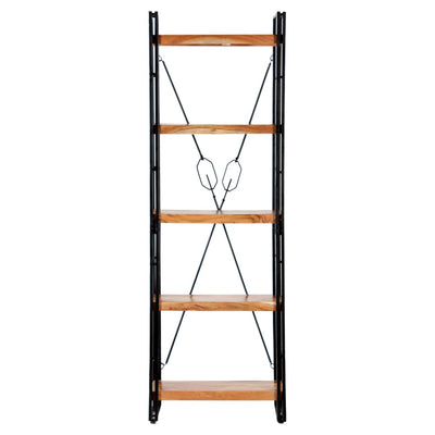 5-Tier Bookcase 60x30x180 cm Solid Acacia Wood