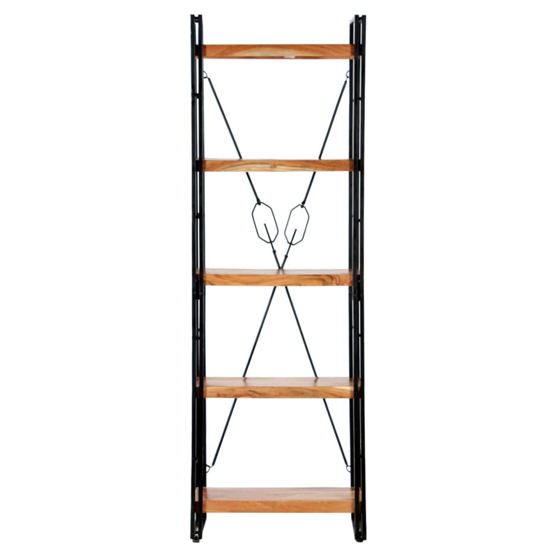 5-Tier Bookcase 60x30x180 cm Solid Acacia Wood