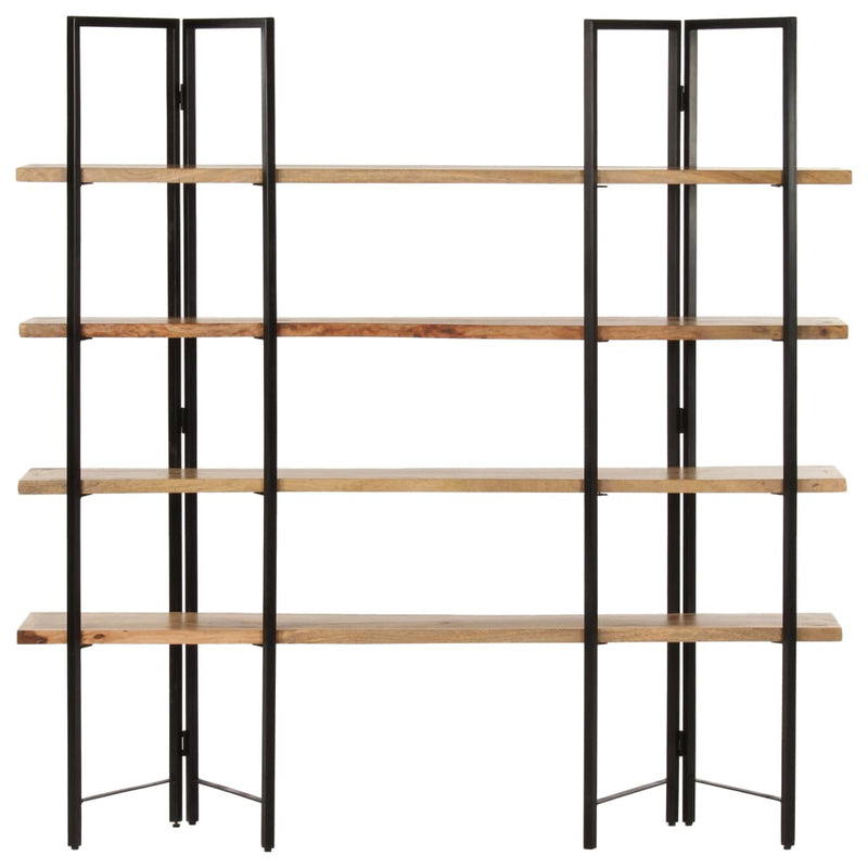 4-Tier Bookcase 160x35x160 cm Solid Mango Wood