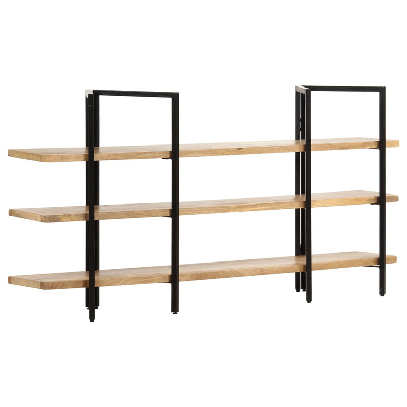 3-Tier Bookcase 160x31x80 cm Solid Mango Wood