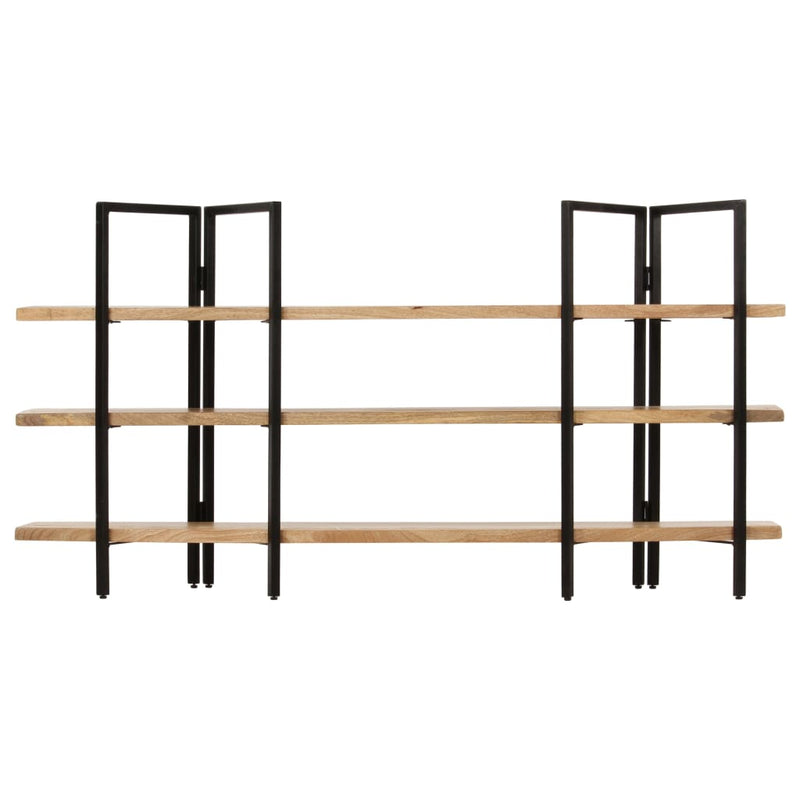 3-Tier Bookcase 160x31x80 cm Solid Mango Wood