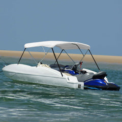 3 Bow Bimini Top Height 137 cm Width 183 cm White 160 cm