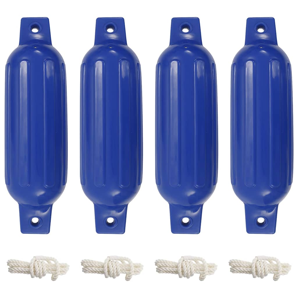 vidaXL Boat Fenders 4 pcs Blue Ø 11x40 cm PVC 1