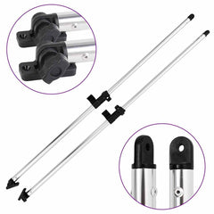 vidaXL Bimini Top Support Poles 2 pcs Aluminium 2