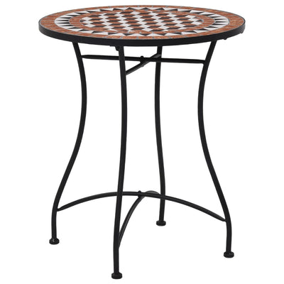 3 Piece Mosaic Bistro Set Ceramic Tile Terracotta