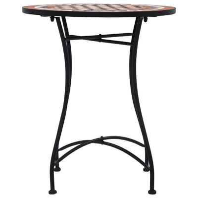 3 Piece Mosaic Bistro Set Ceramic Tile Terracotta