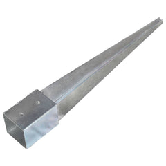 vidaXL Ground Spikes 2 pcs Silver 10x10x76 cm Galvanised Steel 4