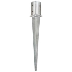 vidaXL Ground Spikes 2 pcs Silver 10x76 cm Galvanised Steel 2