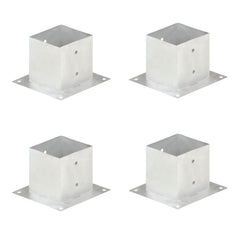vidaXL Post Anchors 4 pcs Galvanised Metal 141 mm 1