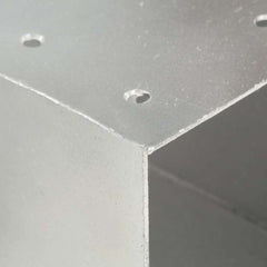 vidaXL Post Connectors 4 pcs X Shape Galvanised Metal 81x81 mm 6