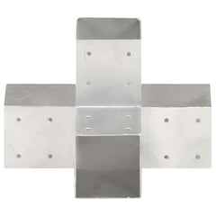 Post Connectors Galvanised Metal 4 91 mm 91 mm X shape