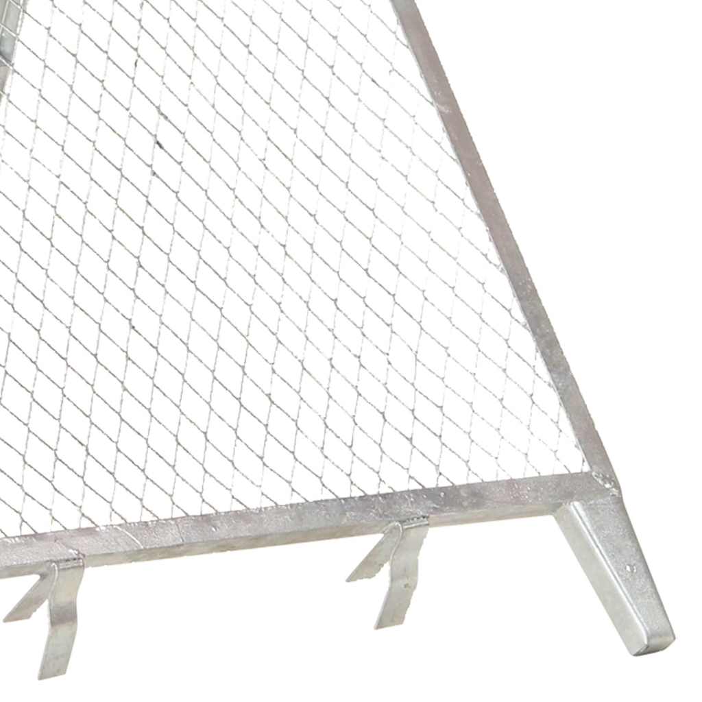 146151 vidaXL Garden Sieve Galvanised Steel 4
