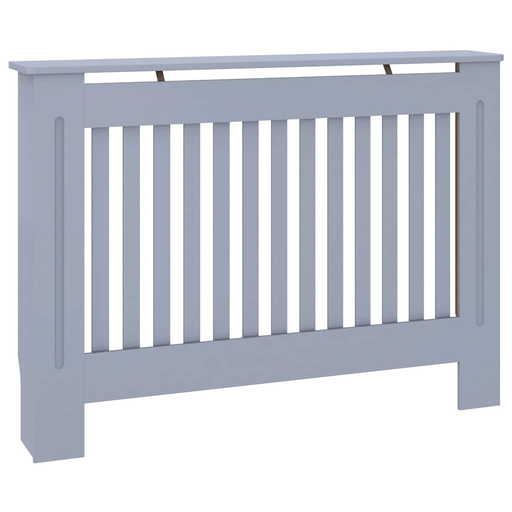 vidaXL Radiator Cover Grey 112x19x81.5 cm Engineered Wood 2