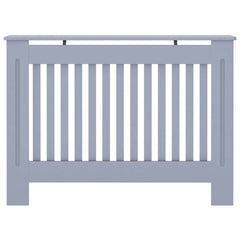 vidaXL Radiator Cover Grey 112x19x81.5 cm Engineered Wood 4