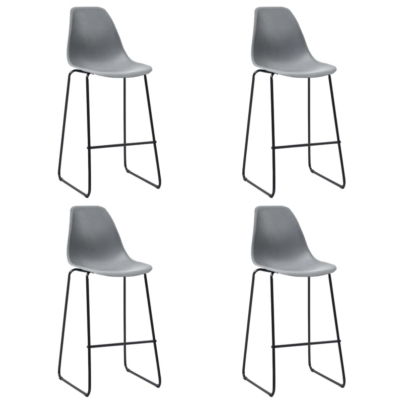 5 Piece Bar Set Plastic Grey