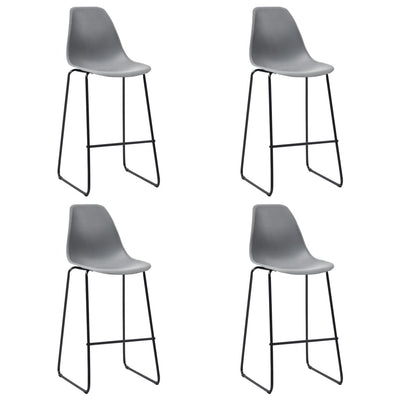 5 Piece Bar Set Plastic Grey