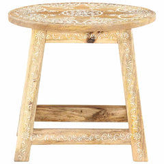 vidaXL Hand-painted Stool 38x38x35 cm Solid Mango Wood 2