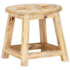 vidaXL Hand-painted Stool 38x38x35 cm Solid Mango Wood 6