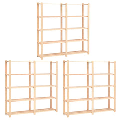 5-Tier Storage Racks 170x38x170 cm Solid Pinewood 500 kg 3