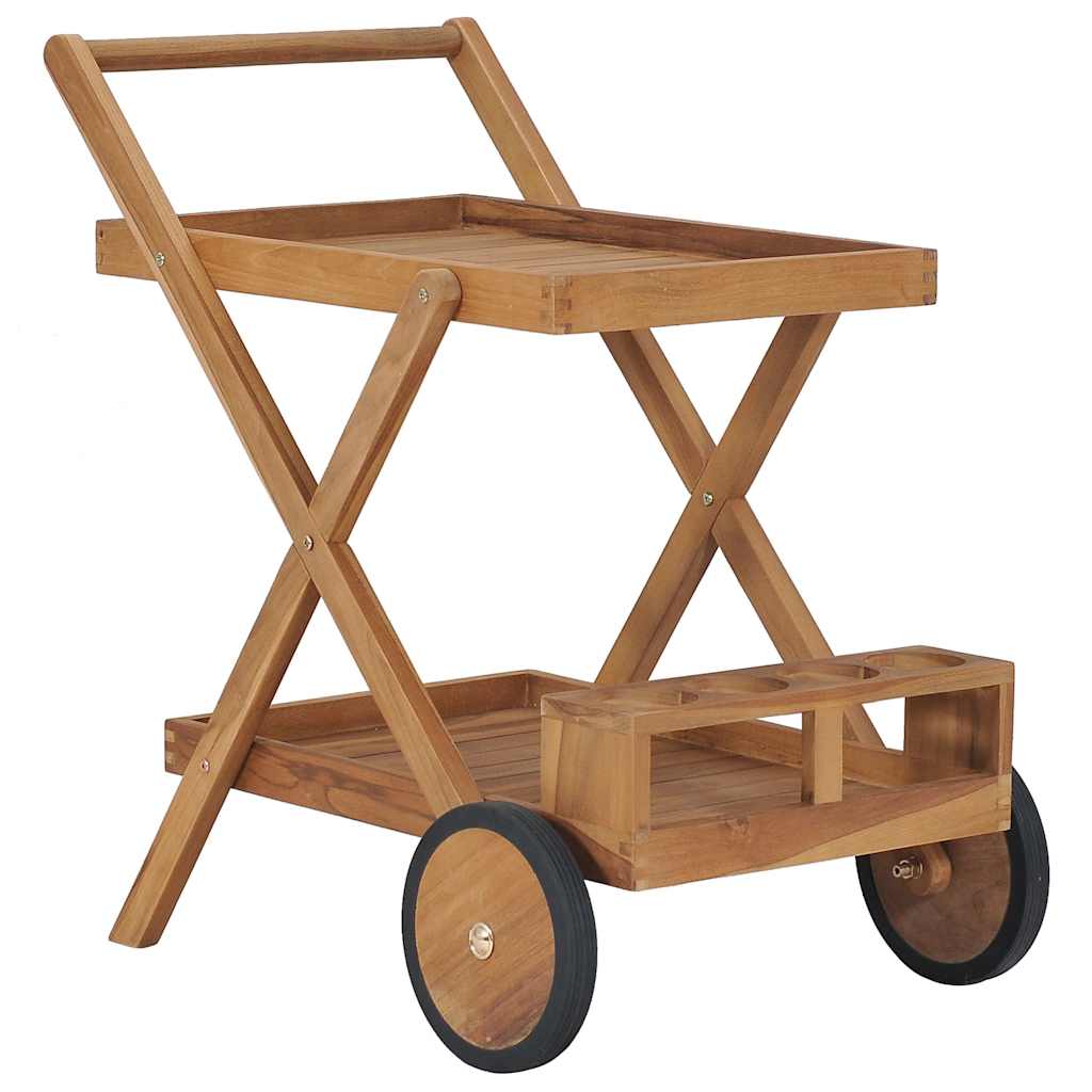 49425 vidaXL Tea Trolley Solid Teak Wood 1