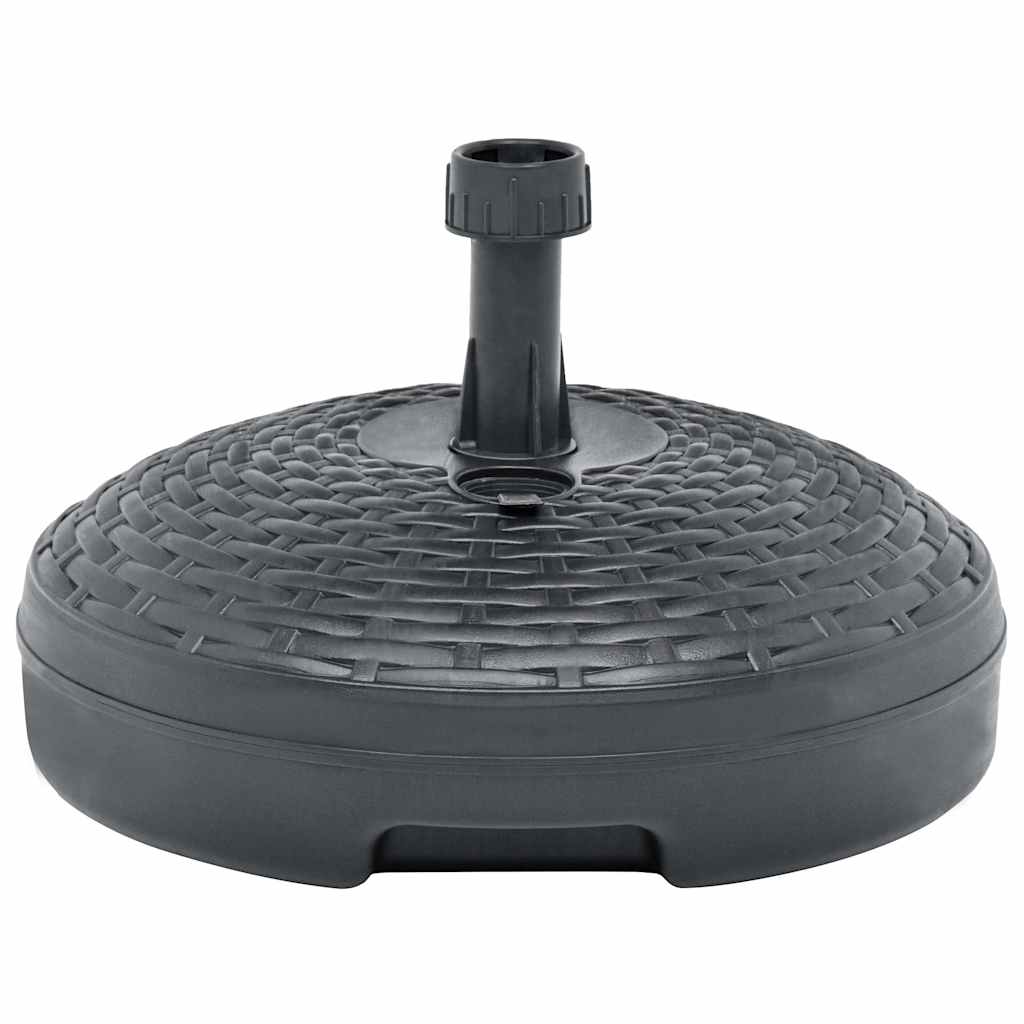 48771 vidaXL Umbrella Base Sand/Water Filled 20 L Anthracite Plastic Rattan 2