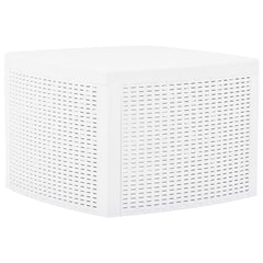 vidaXL Outdoor Table | White | Polypropylene | Medium | Outdoor Table | Square 1