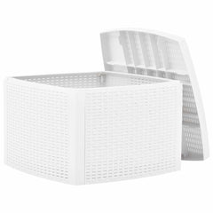 vidaXL Outdoor Table | White | Polypropylene | Medium | Outdoor Table | Square 3