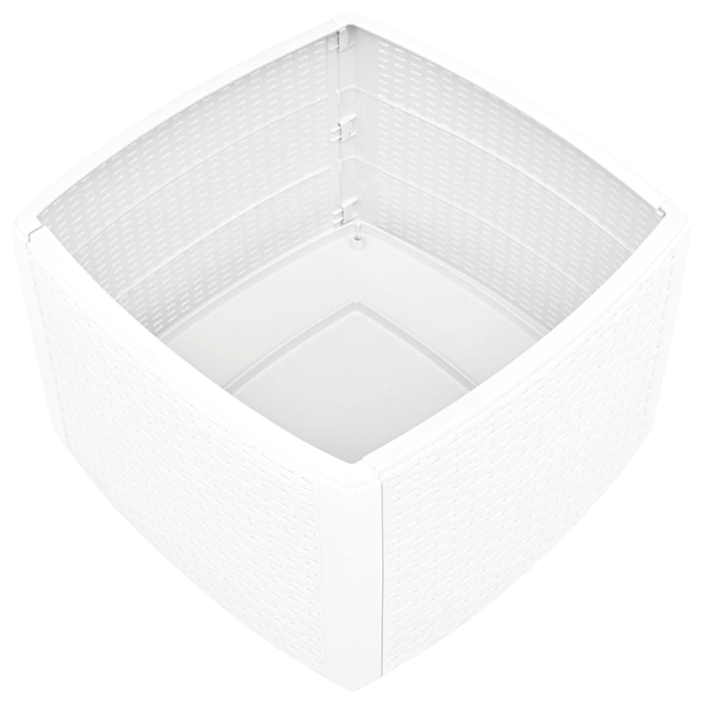 vidaXL Outdoor Table | White | Polypropylene | Medium | Outdoor Table | Square 4