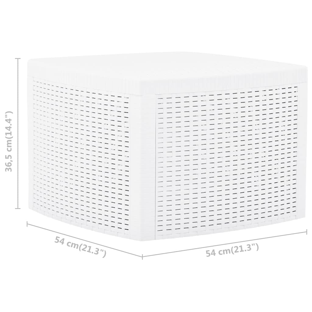 vidaXL Outdoor Table | White | Polypropylene | Medium | Outdoor Table | Square 6