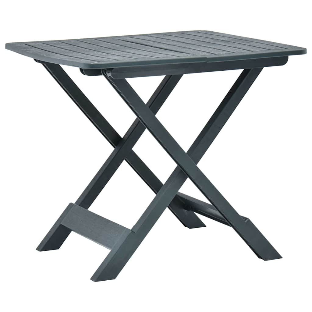 Folding Garden Table 79x72x70 cm Plastic Green