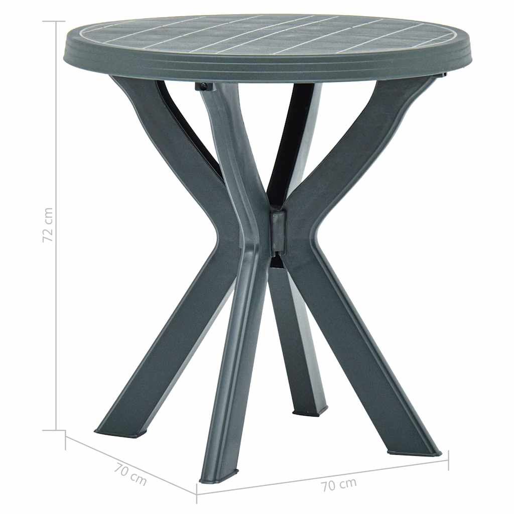 Bistro Table Ø70 Plastic Green
