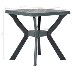 Bistro Table 70x70x72 cm Plastic Green