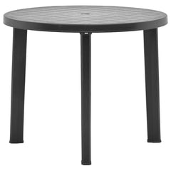 Garden Table 89 cm Plastic Anthracite