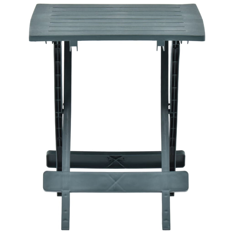 Folding Garden Table Green 45x43x50 cm Plastic