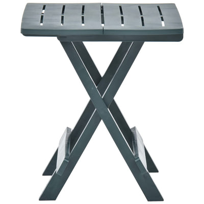 Folding Garden Table Green 45x43x50 cm Plastic