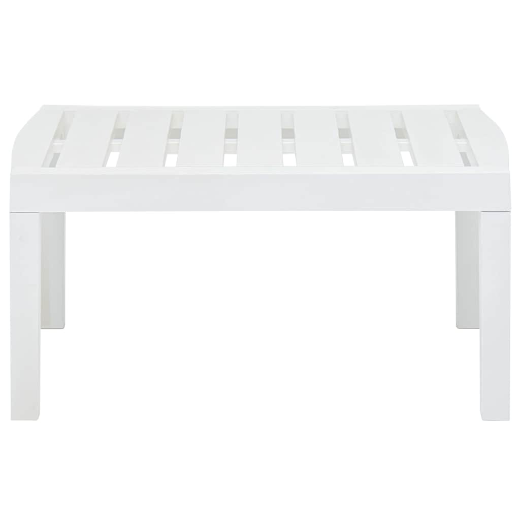 vidaXL Garden Table | White | Plastic | 78 cm x 55 cm x 38 cm | Durable 2