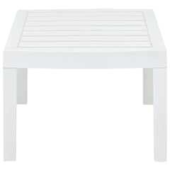 vidaXL Garden Table | White | Plastic | 78 cm x 55 cm x 38 cm | Durable 3