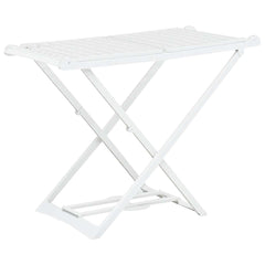 vidaXL Folding Clothes Dry Rack White Plastic 1