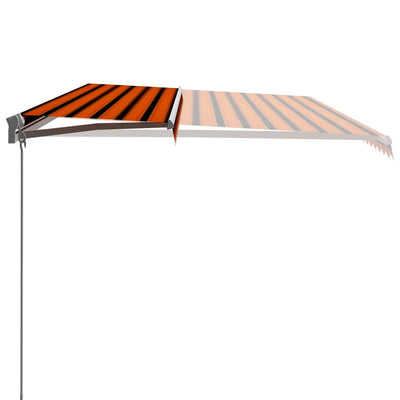 Manual Retractable Awning 600x300 cm Orange and Brown