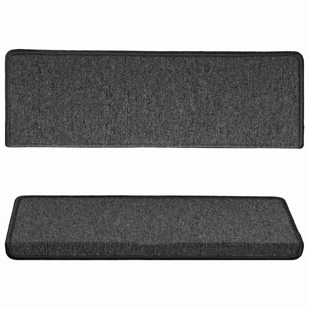 vidaXL Carpet Stair Tread |  Set of 15 | Anthracite 4