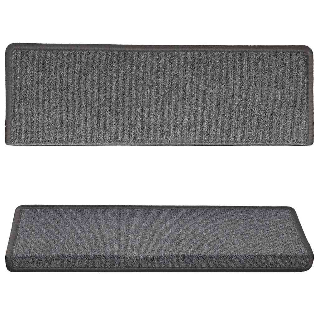 vidaXL Carpet Stair Tread | Set of 15 | Dark grey 4