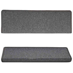 vidaXL Carpet Stair Tread | Set of 15 | Dark grey 4