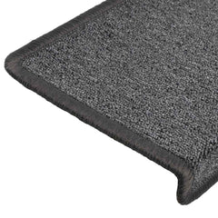 vidaXL Carpet Stair Tread | Set of 15 | Dark grey 6