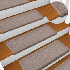 vidaXL Carpet Stair Tread | Set of 15 | Light brown 1