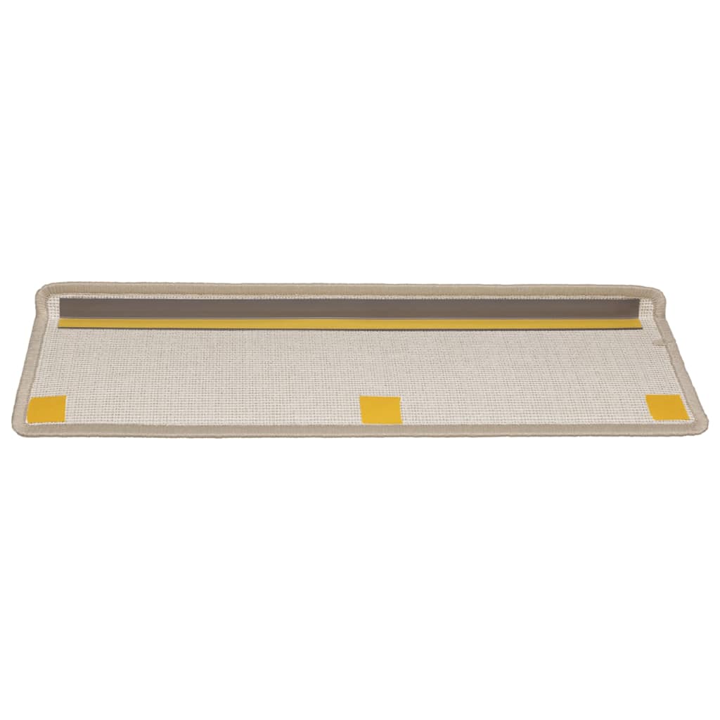 vidaXL Carpet Stair Tread | Set of 15 | Taupe | 100% Polypropylene | 65x21x4 cm 5