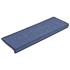 vidaXL Carpet Stair Tread | Set of 15 | Blue 3
