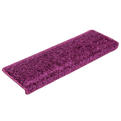 vidaXL Carpet Stair Tread | Set of 15 | Violet | 100% polypropylene | 65x21x4 cm 2