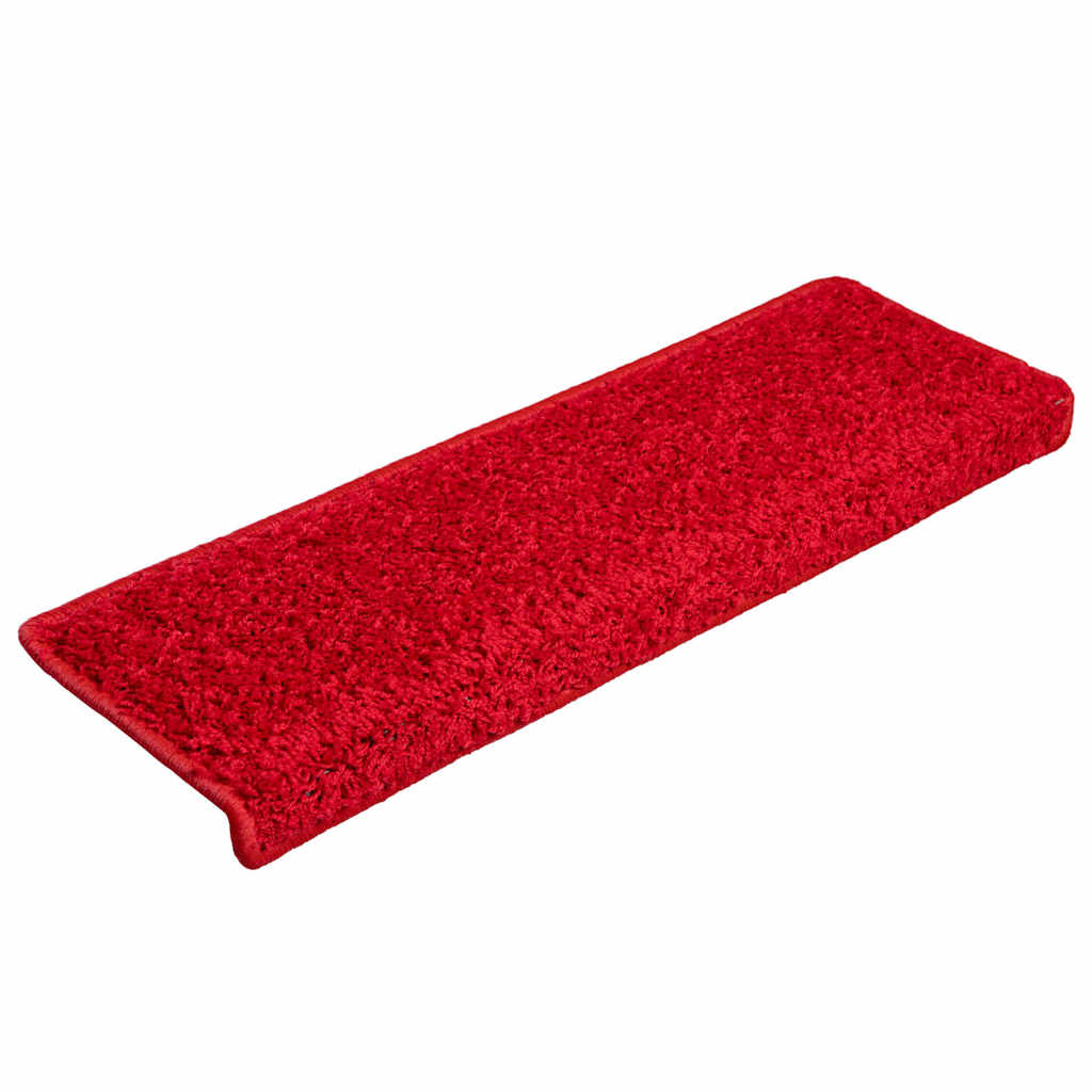 vidaXL Carpet Stair Tread | Set of 15 | Red | 100% Polypropylene | Medium 3